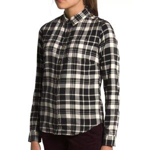 The North Face Berkeley Girlfriend Long Sleeve Shirt Black Plaid NWT Button Up